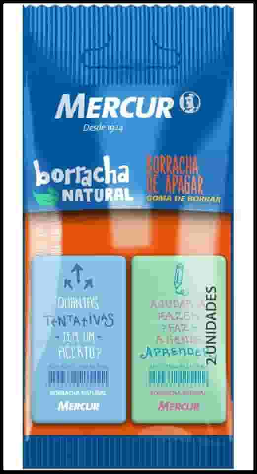 Borracha Colorida Pull Pack Retang 1Verde/1Azul Bl Com 02 110645