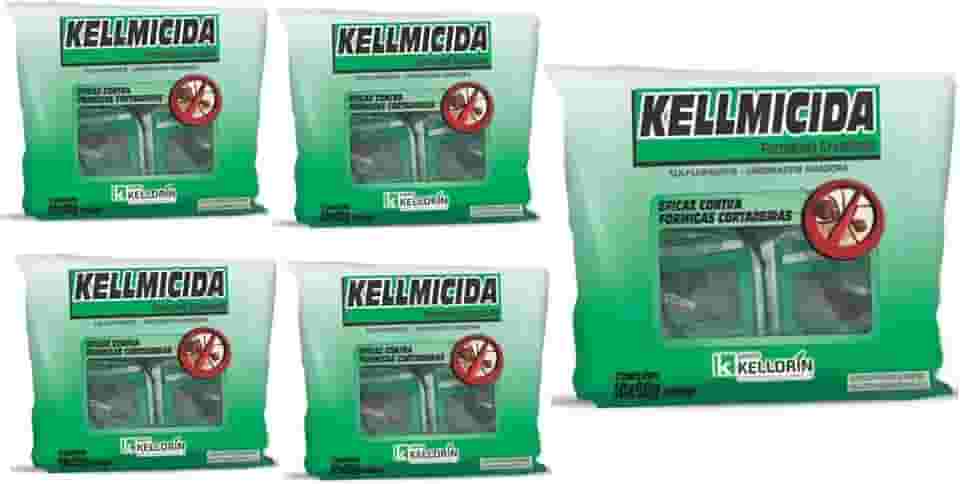 5 Pacotes Kellmicida Isca Granulada Para Formigas Cortadeiras Fomicida Kelldrin 10x50g (2,5kg)
