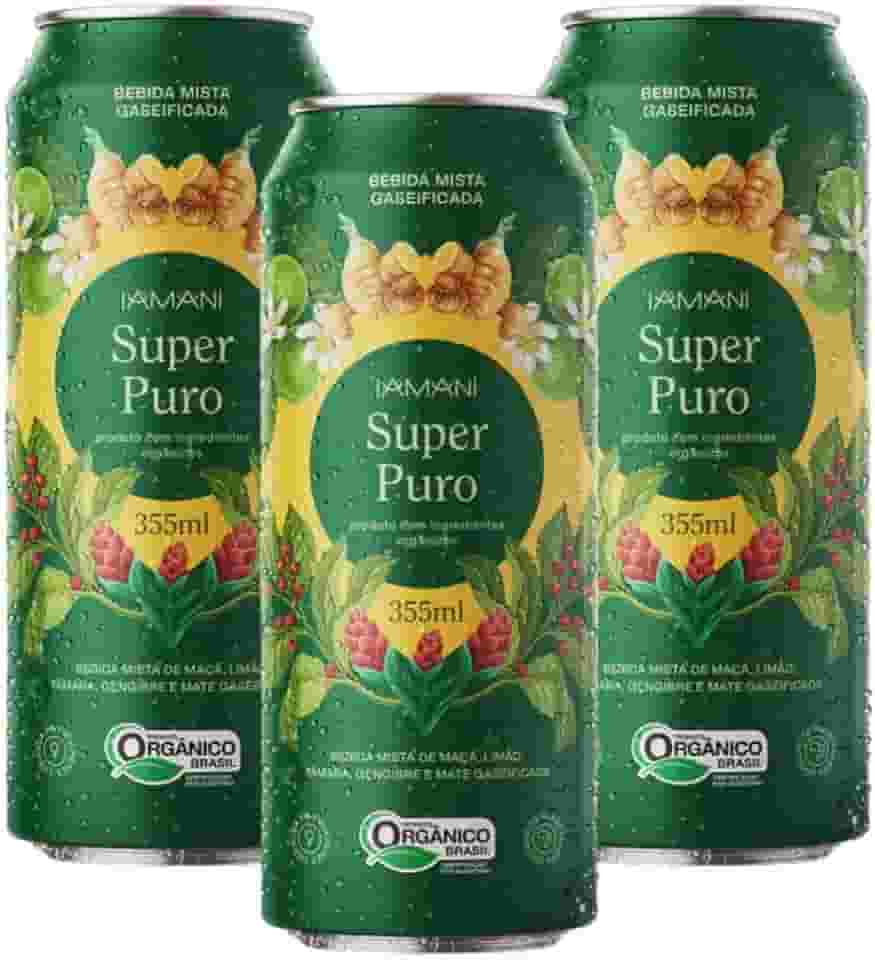 Iamaní, Kit Chá Gelado Gaseifi Super Puro Orgânico Iamaní 355ml Lata