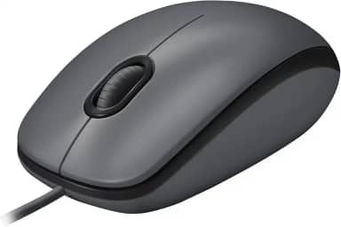 Mouse com fio USB Logitech M100 com Design Ambidestro e Facilidade Plug and Play - Cinza