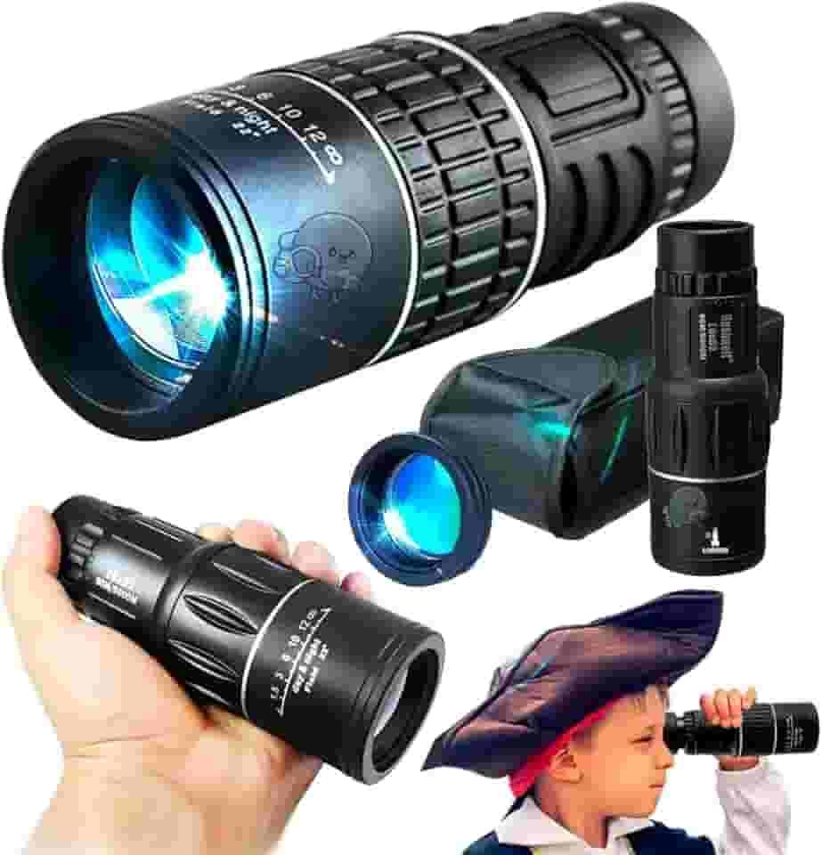 Monóculo Tático Profissional De Longo Alcance 16x52 – Lente HD De Alta Definição - Zoom De 60Mts a 8Km Dia/Noite - À Prova D'água.