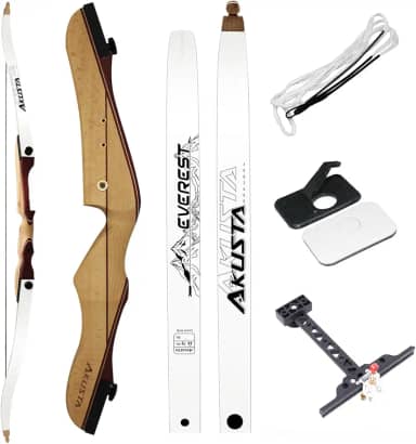 DEERACE Arco De Madeira Para Arco E Flecha Para Iniciantes E Jovens, Desmontável, Para Crianças, Meninos E Meninas, Arcos Tradicionais (12 Lbs, 48')