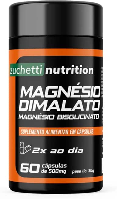 Magnésio Dimalato 500mg Bisglicinato Original Natural Suplemento 60 Cápsulas Duo Magnésio capsula