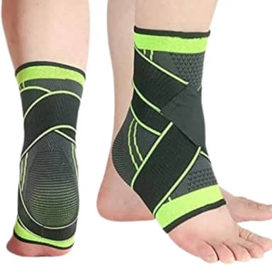 PAR de Tornozeleiras Ortopedicas Compressão Ajustável Academia Volei Futebol
