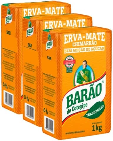 Erva Mate Tradicional Vácuo Chimarrão Barão Cotegipe 3und 1k