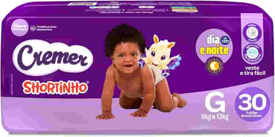 Fralda Cremer Shortinho Jumbo G 30 Unidades