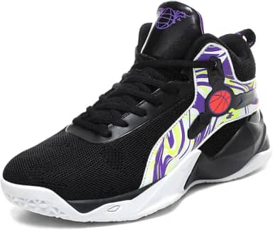 Tênis de corrida unissex de cano alto leve com tecelagem braguilha para corrida, tênis esportivo e basquete