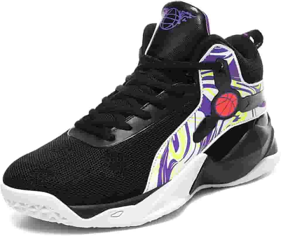 Tênis de corrida unissex de cano alto leve com tecelagem braguilha para corrida, tênis esportivo e basquete