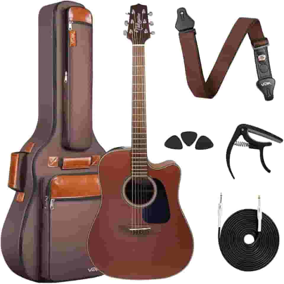 KIT VIOLÃO TAKAMINE GD11MCE-NS ELETRICO AÇO + ITENS VOIK