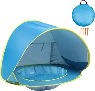 Kapeazo Tenda De Praia Dobrável Para Bebês, Sombra Portátil, Proteção Uv, Abrigo Solar Bebês