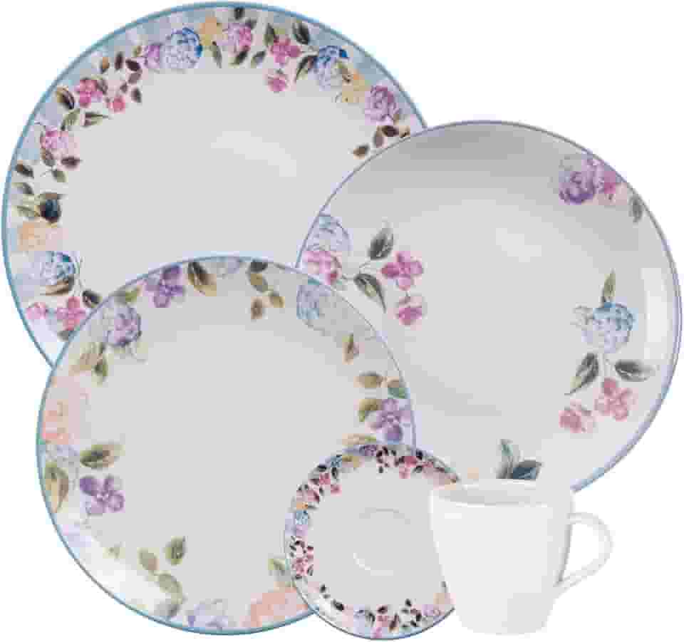 Aparelho de Jantar Tramontina Aura em Porcelana Decorada 20 Peças