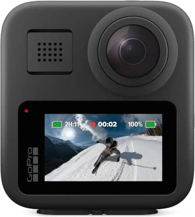 GoPro Max 360 - Câmera de Ação à Prova d'água, Vídeo 360 5.6K, Reenquadramento 4K, Foto 360, GPS, Live 1080p, Max HyperSmooth, TimeWarp, Trava de horizonte, Capturas com bastão invisível