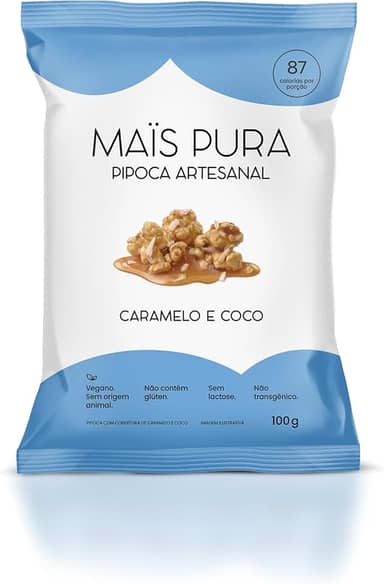 Mais Pura Pipoca Artesanal Maïs Pura Sabor Caramelo & Coco 100G