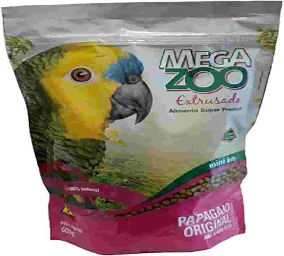 Ração Extrusada Megazoo para Papagaio Mini 600g