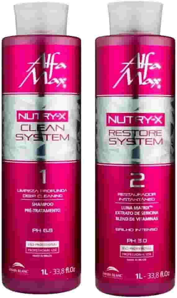 Escova Progressiva Profissional Alfa Max 2x1 litro