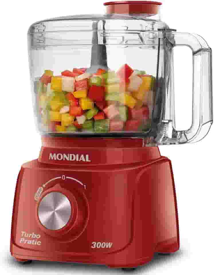 Mini Processador Turbo Pratic, Mondial, Vermelho, 300W, 220V - MP-16-R