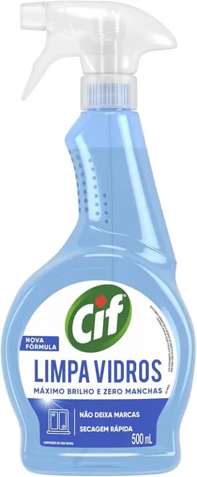 Cif Limpa-Vidro Líquido Ultra Rápido Frasco 500Ml Borrifador 500 Ml