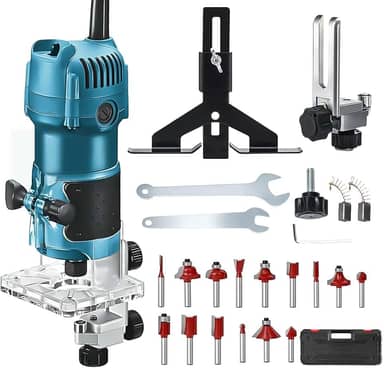 Tupia Laminadora, Tupia Manual, Tupia para Trabalhos em Madeira, 220V, Com 15 Fresas