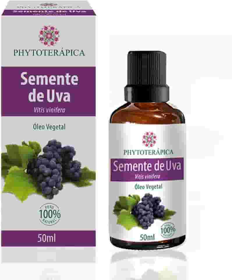 Óleo Vegetal de Semente de Uva 50ml - Hidratação Leve para a Pele - Ideal para Aromaterapia - Puro e Vegano - Phytoterápica