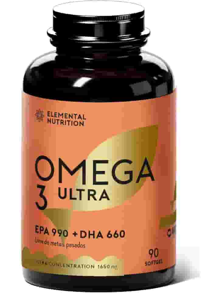Omega 3 Ultra - Selo MEG3 (Alta Concentração) 1650mg - EPA+DHA, 90 Softgels.
