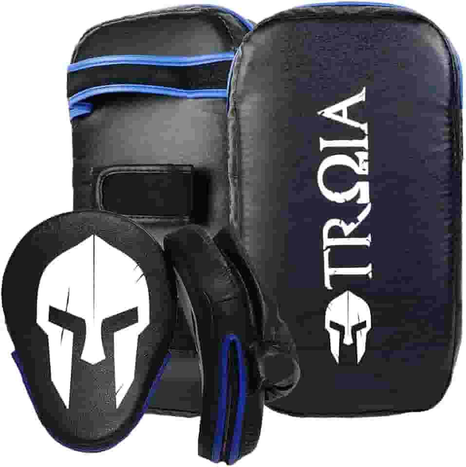 Aparador De Chute Troia + Manopla De Soco - Azul