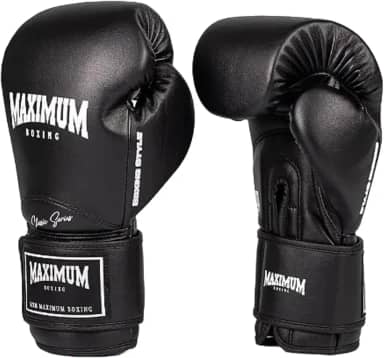 Luva de Boxe Muay Thai Kickboxing Maximum New Classic Black
