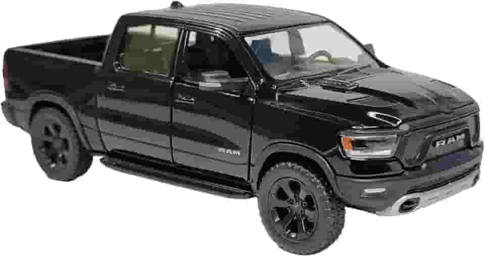 Miniatura Carrinho de Ferro Ram 1500 Caminhonete 4X4 Metal (ram preto)