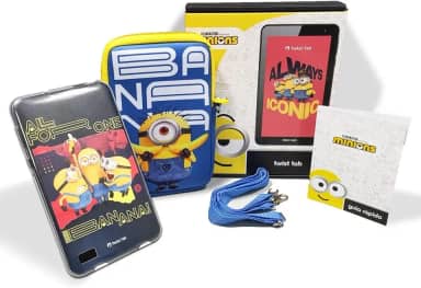 Positivo Twist Tab Minions+ 2GB RAM + 64GB Armazenamento, Tela de 7', Android 11 Go, Bateria 3100mAh - Preto - Inclui 2 itens de proteção - (Capa e Bolsa de Transporte)