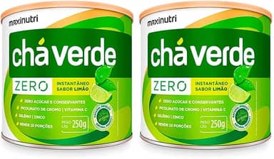 Kit 02 Chá Verde Solúvel Zero Calorias Limão 250g Maxinutri