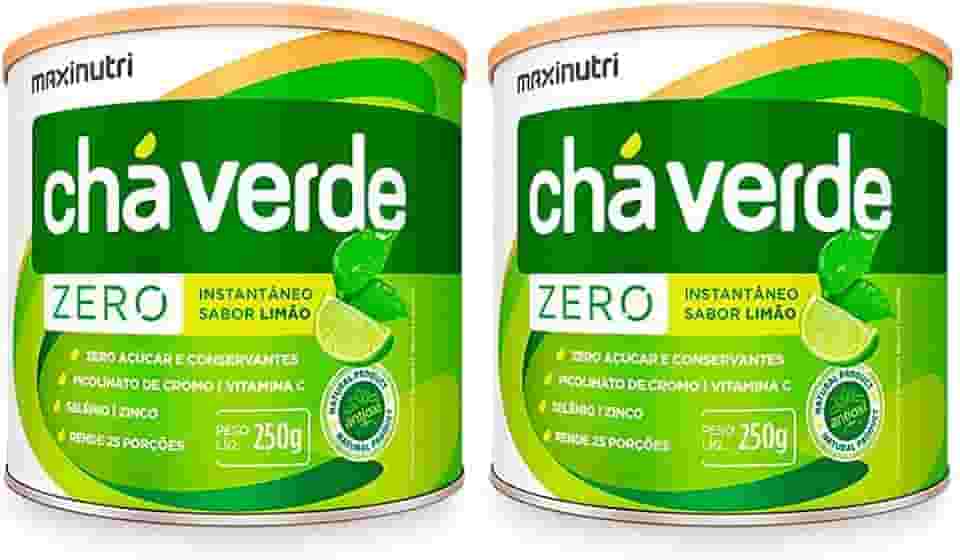 Kit 02 Chá Verde Solúvel Zero Calorias Limão 250g Maxinutri