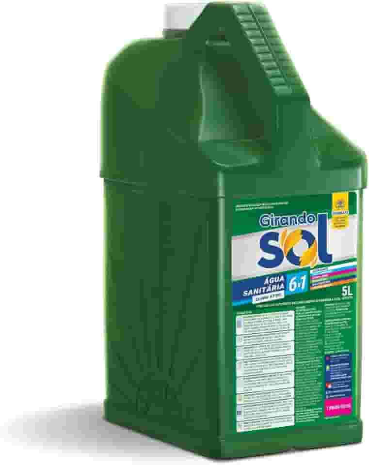 Girando Sol Água Sanitária Verde Tradicional 5L Alvejante Sanitário Com Cloro Ativo Verde Uma Aliada Indispensável Na Limpeza Pesada : Sua Casa Merece O Melhor Cuidado