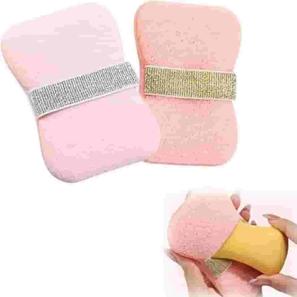 Conjunto 2 Esponjas de Banho com Espaço para Sabonete – Textura Dupla, Espuma Cremosa em Segundos, Esfoliação Suave e Alça Antideslizante
