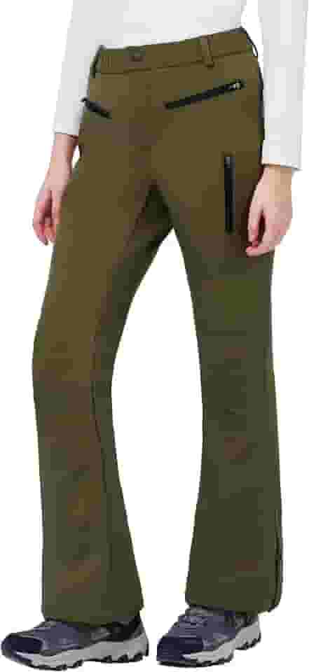 Calças De Esqui De Neve Femininas À Prova D'Água Com Isolamento De Lã Forrada Com Softshell Para Caminhadas No Inverno