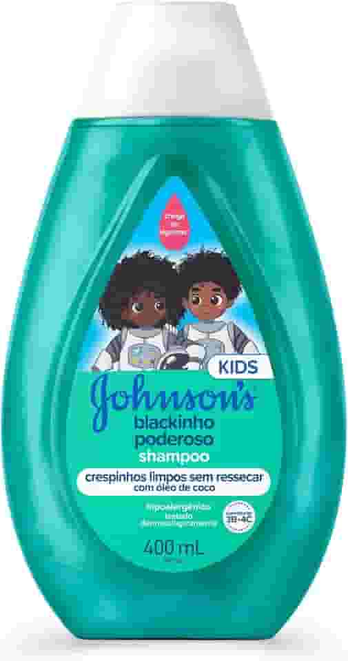 Shampoo Infantil Para Cabelos Crespos Johnson's Blackinho Poderoso, 400ml