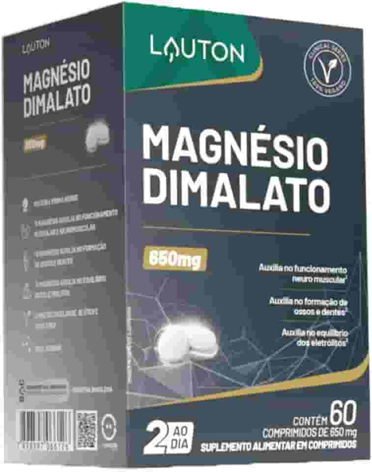 Magnésio Dimalato Max - 60 Cps - Lauton