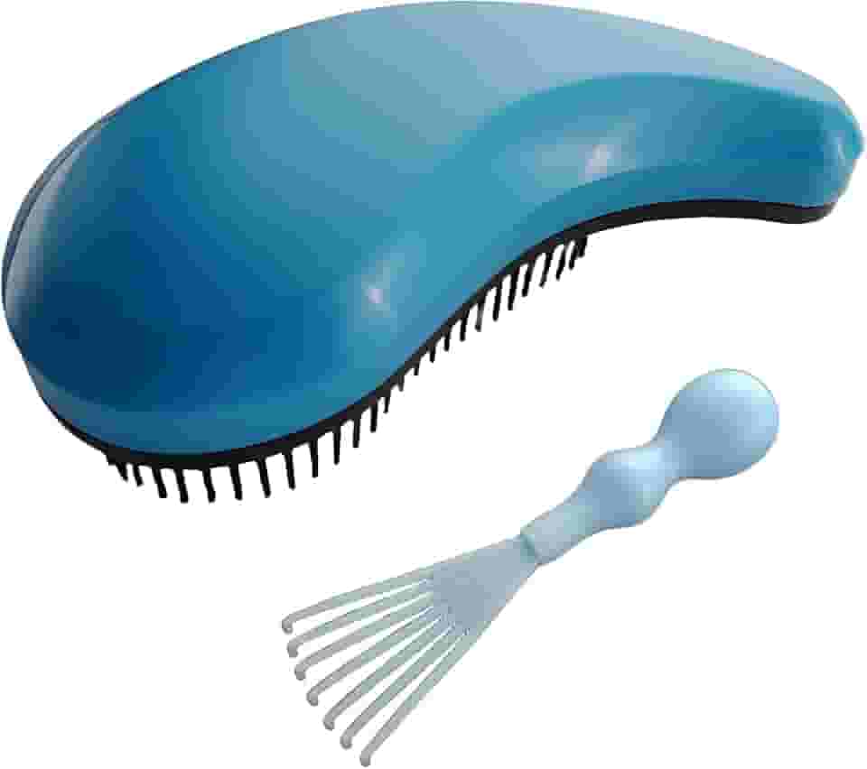 Escova de cachorro – Escova macia para cães – perfeita para Yorkie, Shih Tzu, Maltipoo e maltês – Removedor de pelos suave para facilitar a escovação do animal de estimação em casa (azul)