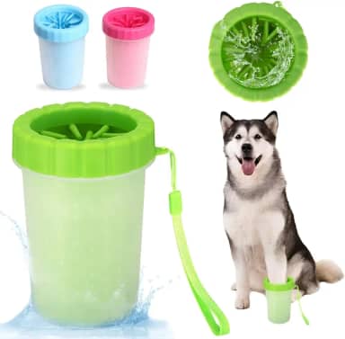 Copo Limpador de Patas Pet em Silicone | Higiene Rápida Sem Sujeira | Ideal Para Cães e Gatos (Verde) - NYBC