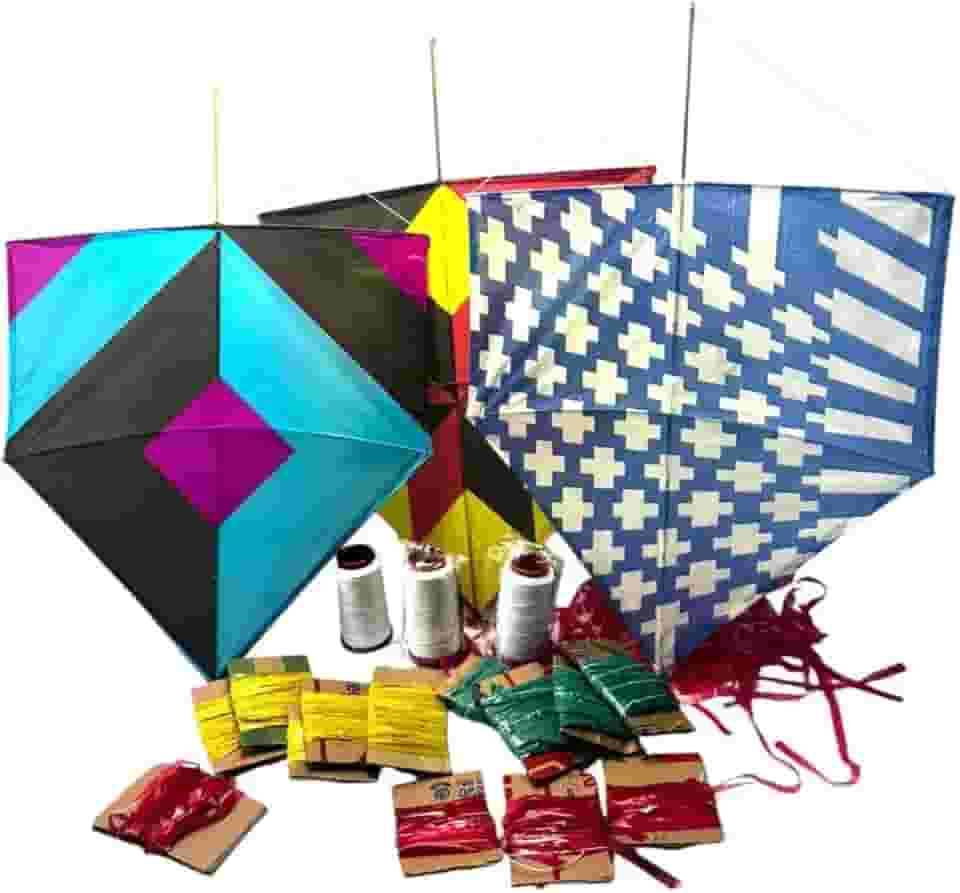 10 Pipas Grandes 58cm colorida + 2 Rabiolas + 2 linha dez