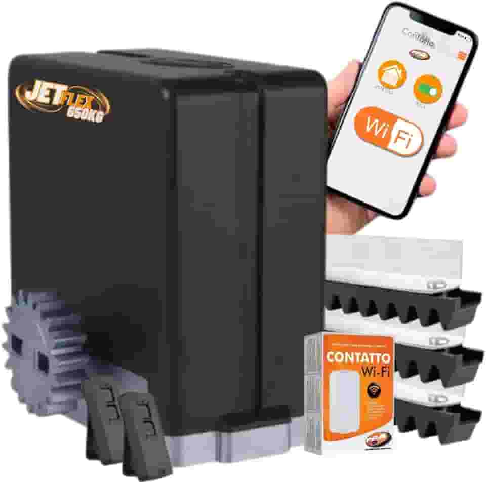 Motor De Portão Dz Stark 650kg Jetflex Wifi Ppa 2tx 3,5m