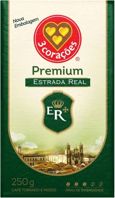 3 Corações Café Torrado E Moído Estrada Real Premium À Vácuo 250G
