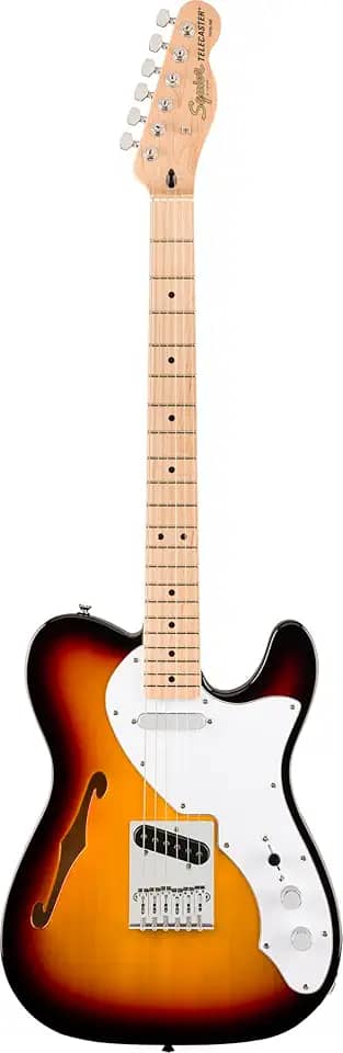 Fender Guitarra Elétrica Squier Affinity Series Telecaster Thinline - Sunburst De 3 Cores Com Escala De Bordo