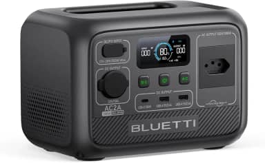 BLUETTI AC2A Gerador de Energia, Bateria LiFePO4 de 204Wh com 1 Saída CA 120V|300W (600W Power Lifting), Recarga de 0-80% em 30 Min, Gerador Solar para Camping, Viagens (Painel Solar Opcional)