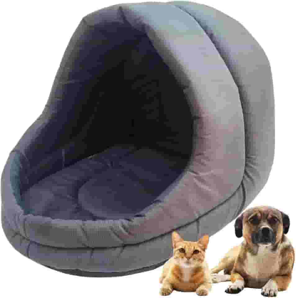 Toca Caminha Oca Iglu Cachorro Gato Cama Pet Cabana Tam M e G (Cinza Escuro, Médio)