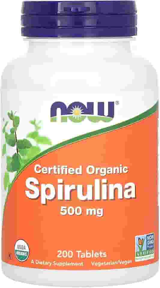 NOW Foods Spirulina 500 mg 200 Tablets Importado