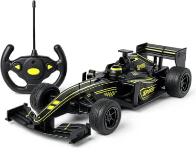 Carrinho Controle Remoto Recarregável Fórmula 1, 4 Funções, Luz, Bateria USB, Brinquedo Infantil