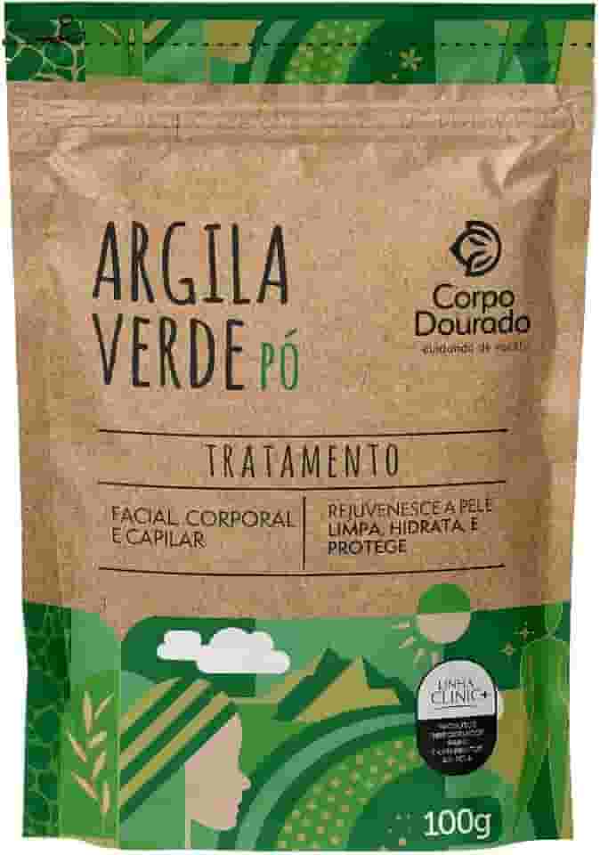 Corpo Dourado Argila Verde em Pó | Purificação e controle de oleosidade | 100g