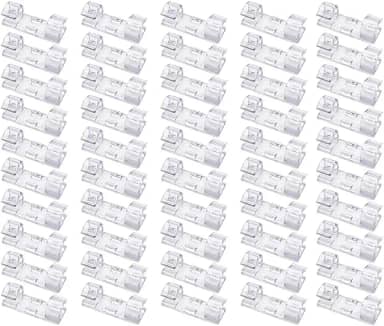 Clipes de cabo transparentes resistentes com suporte de arame autoadesivo forte para carro, escritório e casa, cordões e fios adesivos e organizadores, 50 peças transparentes