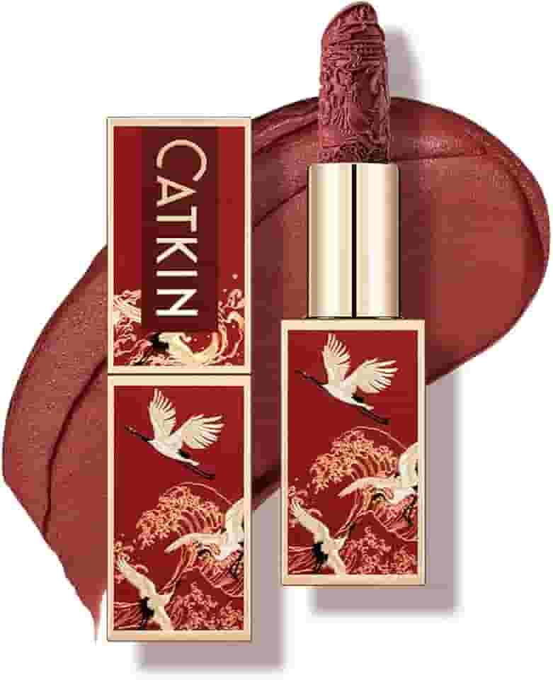 Catkin Batom semifosco hidratante de alto impacto, cor infundida com vitamina E e óleo de abacate, textura suave e macia, acabamento fosco de longa duração 129