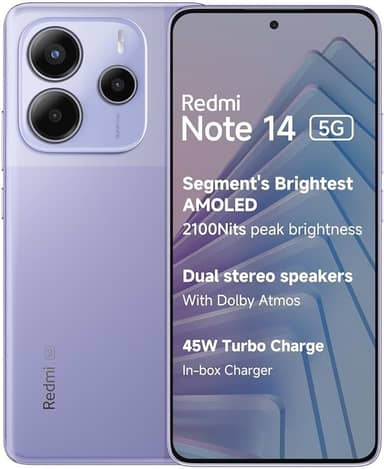 Smartphone Xiaomi Redmi Note 14 5G NFC Violeta Lavanda 8GB RAM 256GB ROM