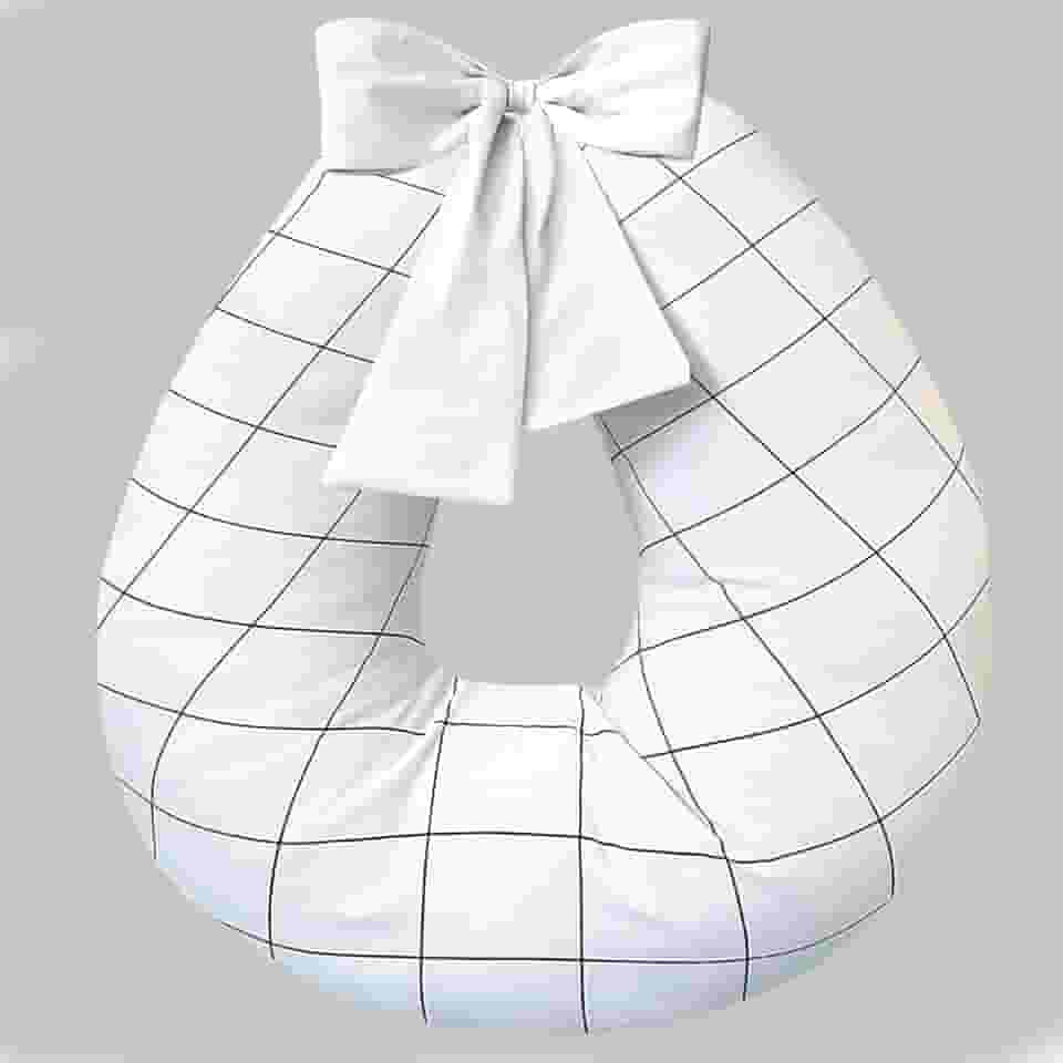 ALMOFADA DE AMAMENTAÇÃO EXTRA GRANDE (Xadrez Branco)